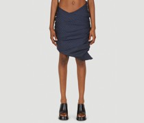 Lourdes Ruched Pinstripe Skirt - Frau Röcke Blue S|Lourdes Ruched Pinstripe Skirt - Frau Röcke Blue M|Lourdes Ruched Pinstripe Skirt - Frau Röcke Blue L