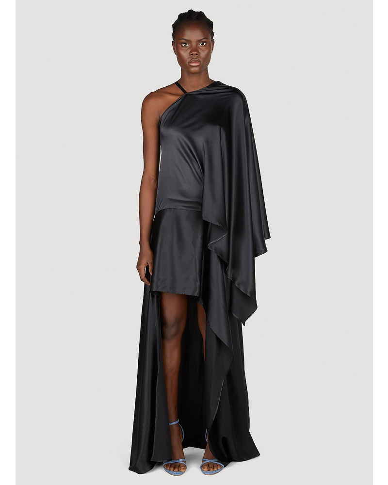 Acne Studios Damen Acne Studios Asymmetric Dress Frau Kleider Black Fr 34|Acne Studios Asymmetric Dress Frau Kleider Black Fr 36|Acne Studios Asymmetric Dress Frau Kleider Black Fr 38