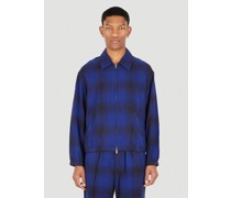 Ombre Plaid Blouson Jacket