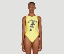 GANNI Logo Print Swimsuit - Frau Bademode Yellow Eu - 38|GANNI Logo Print Swimsuit - Frau Bademode Yellow Eu - 34|GANNI Logo Print Swimsuit - Frau Bademode Yellow Eu - 36