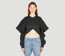 Inverted Cropped Sweater -  Strick  Xs