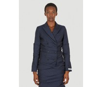 Pinstripe Ruched Blazer