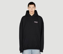 Balenciaga Large Fit Hooded Sweatshirt - Mann Sweatshirts Black L