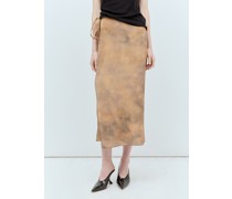 Silk Wrap Midi Skirt