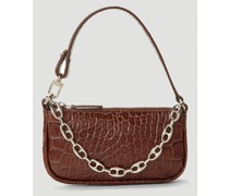 Mini Rachel Crocodile Embossed Shoulder Bag