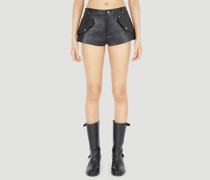 Leather Mini Shorts -  Shorts  It - 42