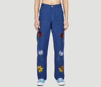Embroidered Cargo Pant -  Jean