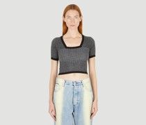 Eckhaus Latta Amoretto Knit Top - Frau Tops Grey Xs|Eckhaus Latta Amoretto Knit Top - Frau Tops Grey S|Eckhaus Latta Amoretto Knit Top - Frau Tops Grey M