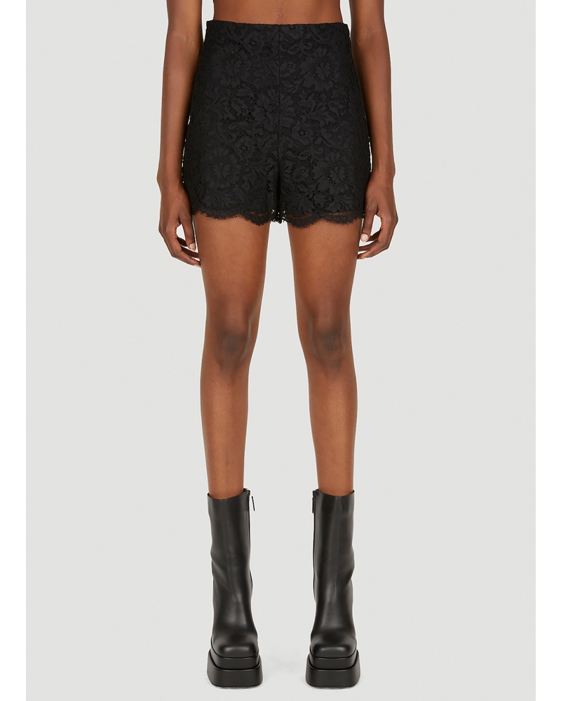 Valentino Garavani Damen Valentino Lace Shorts Frau Shorts Black It 40 Valentino Garavani Damen Valentino Lace Shorts Frau Shorts Black It 40