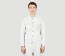 Collarless Denim Jacket -  Jacken