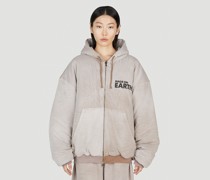 VETEMENTS Made On Earth Bomber Jacket - Frau Jacken Beige S|VETEMENTS Made On Earth Bomber Jacket - Frau Jacken Beige M