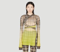 Deconstructed Plaid Top -  Tops  Xs