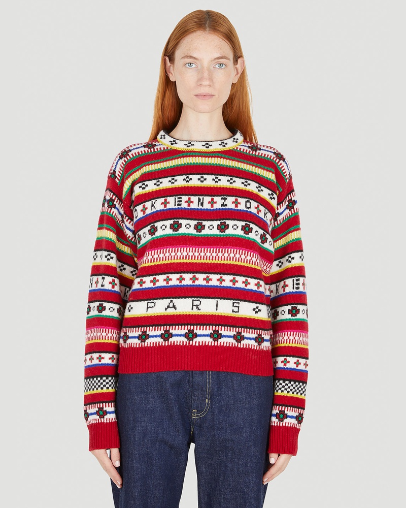 Kenzo Damen Kenzo Graphic Intarsia Sweater Frau Strick Red Xs|Kenzo Graphic Intarsia Sweater Frau Strick Red S|Kenzo Graphic Intarsia Sweater Frau Strick Red M Kenzo Damen Kenzo Graphic Intarsia Sweater Frau Strick Red Xs|Kenzo Graphic Intarsia Sweater Frau Strick Red S|Kenzo Graphic Intarsia Sweater Frau Strick Red M