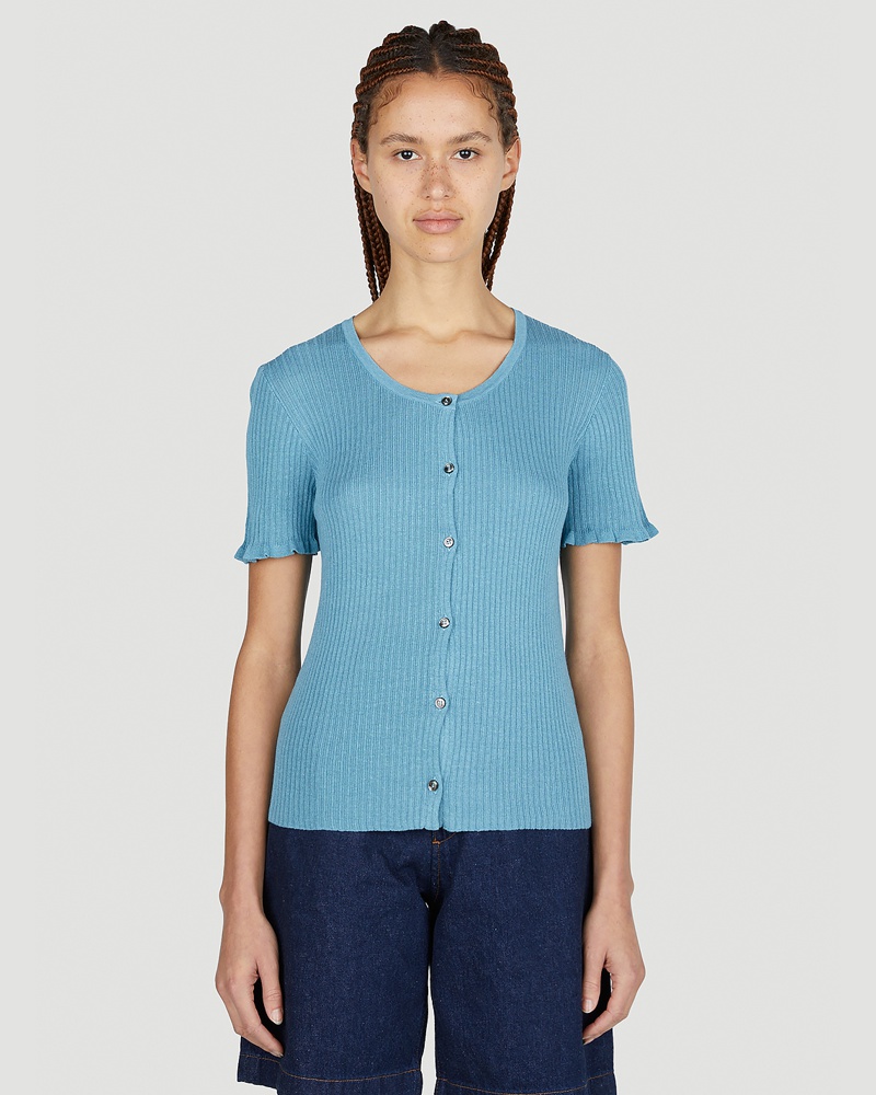 A.P.C. Damen A.P.C. Aria Cardigan Frau Strick Blue S|A.P.C. Aria Cardigan Frau Strick Blue M A.P.C. Damen A.P.C. Aria Cardigan Frau Strick Blue S|A.P.C. Aria Cardigan Frau Strick Blue M