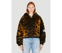 Aries Leopard Print Hooded Jacket - Frau Jacken Brown S|Aries Leopard Print Hooded Jacket - Frau Jacken Brown M