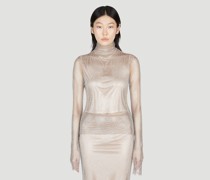 Sportmax Noemi Rhinestone Mesh Top - Frau Tops Beige Xs|Sportmax Noemi Rhinestone Mesh Top - Frau Tops Beige S|Sportmax Noemi Rhinestone Mesh Top - Frau Tops Beige M|Sportmax Noemi Rhinestone Mesh Top - Frau Tops Beige L