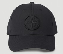 Stone Island Logo Patch Baseball Cap - Mann Hats Black One Size