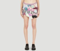 Graphic Crochet Mini Skirt