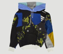 DRx FARMAxY FOR LN-CC X Adidas Upcycled Multi Panel Hooded Sweatshirt -  Sweatshirts Black S