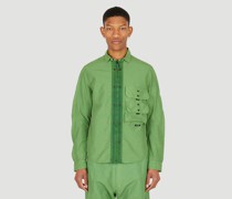 Nemen Cleo Zip Front Cargo Overshirt - Mann Hemden Green M