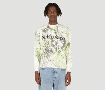 Aries No Problemo Spray-dye Sweatshirt -  Sweatshirts White Xl