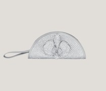 Rhinestone clutch with orchid