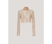Net rhinestoned top