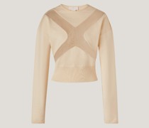 Long-sleeved shirt with X insert