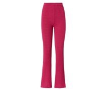 Fuchsia pleated knitted trousers