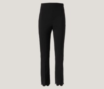 Pants with scalloped bottom