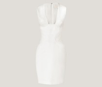 White viscose mini dress