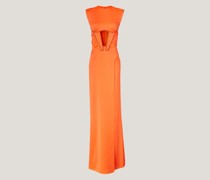 Evening gown with front cut-out