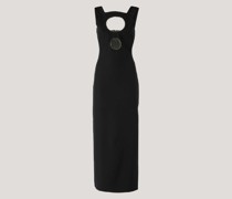 Evening dress with round cut-outs