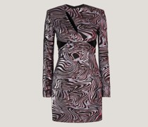 Animalier dress with cut-out