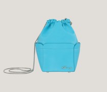 Bucket bag with chained strap