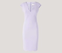 Cocktail dress with scalloped profiles