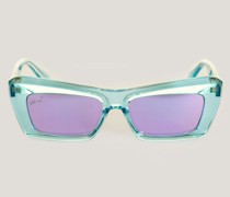 Sunglasses with contrasting lenses