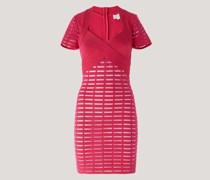 Iconic pink dress with crossover bodice