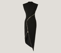 Midi dress with front zip