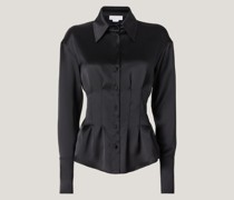 Shirt with pleats at the waist