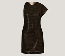 One-shoulder black minidress