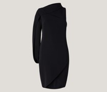Petal sleeve black dress