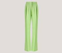 Satin pants with pleats
