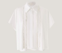 Shirt with fringe embroidery