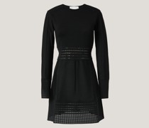 A-line black dress with iconic embroideries