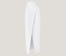 Long wrap white skirt