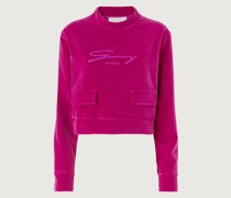 Fuchsia sweater with front logo