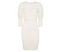 White knitted bodycon dress