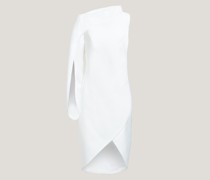 Asymmetrical cocktail white dress