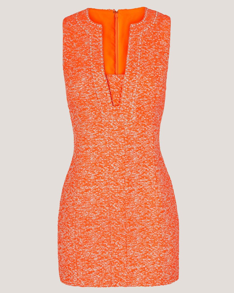 Genny Damen Orange Mini dress with contrasting profiles
